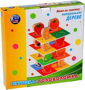 Игрушка-головоломка "Фруктовая башня" (шнуровка) ― ИГРОСАД.рф